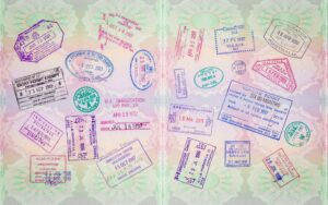 Retro Passport Stamps