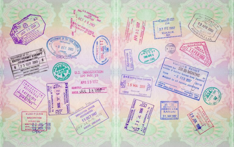 Retro Passport Stamps